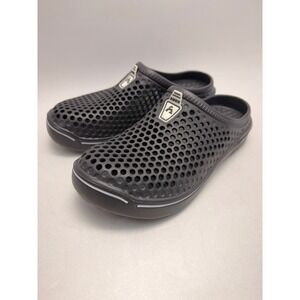 Amoji Unisex Black Garden Clogs Lightweight Breathable Slip On Water Shoes 260